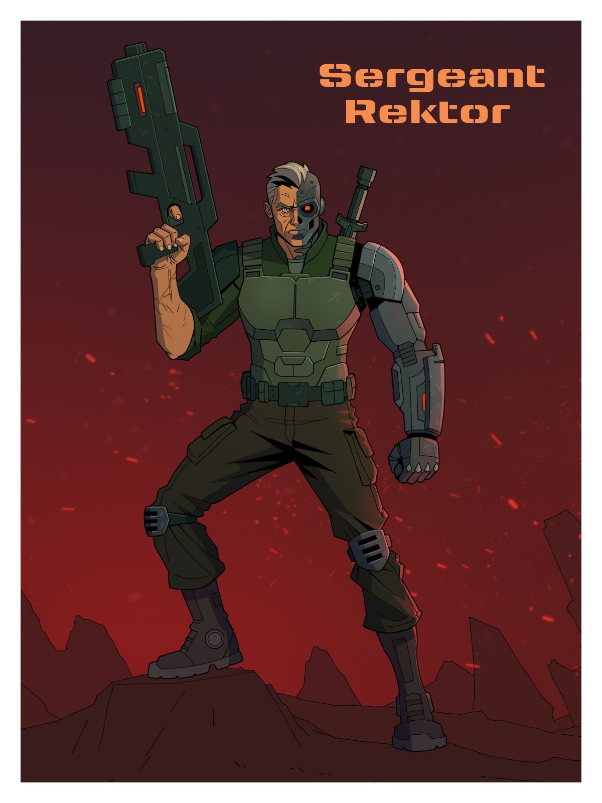 The Cybernetic Vanguard — Character Design by ODDCO Studios